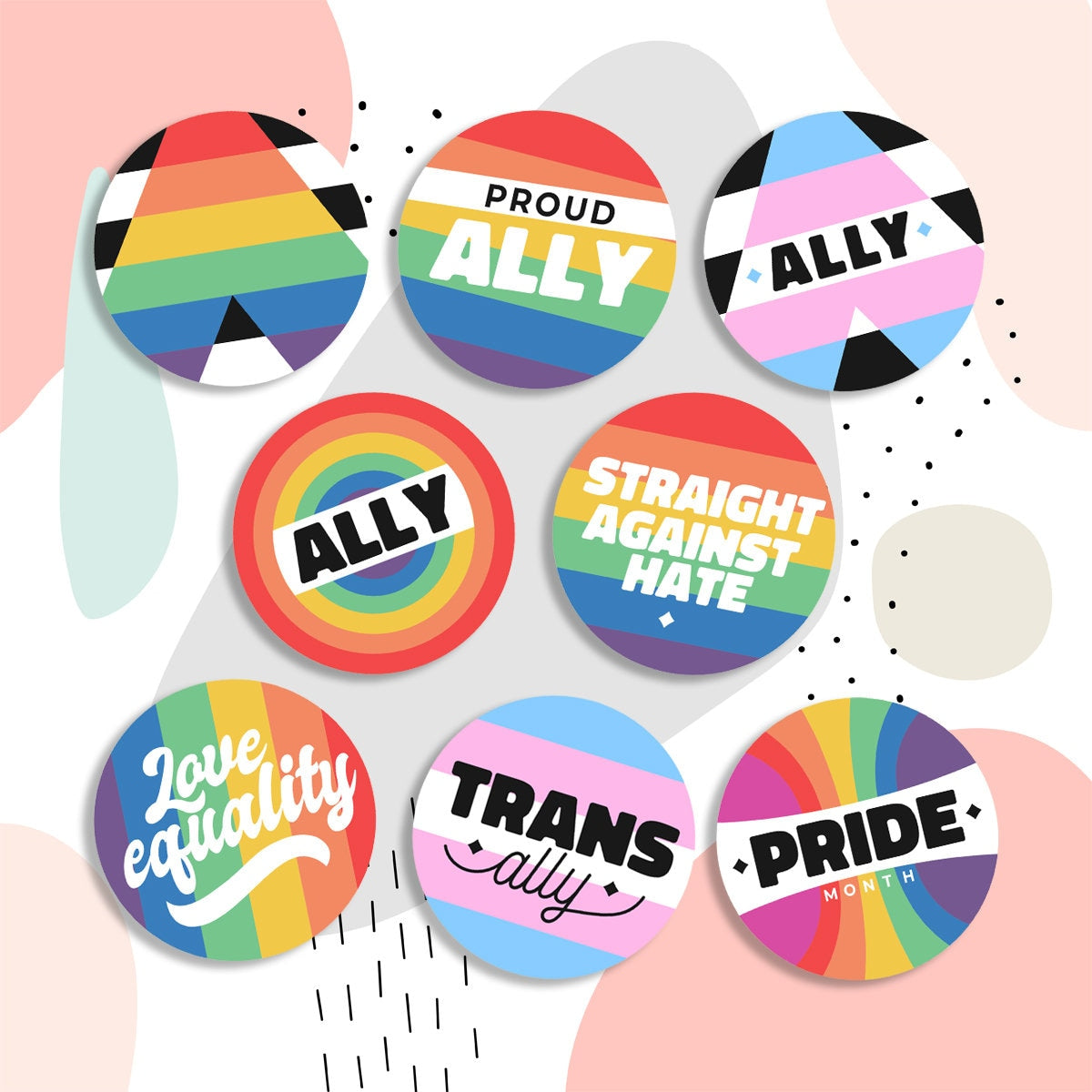 Pride Sticker Pack, LGBTQ sticker, planner sticker, pride laptop sticker,  gay laptop sticker, pride tumbler sticker, gay waterbottle sticker –  litocraft